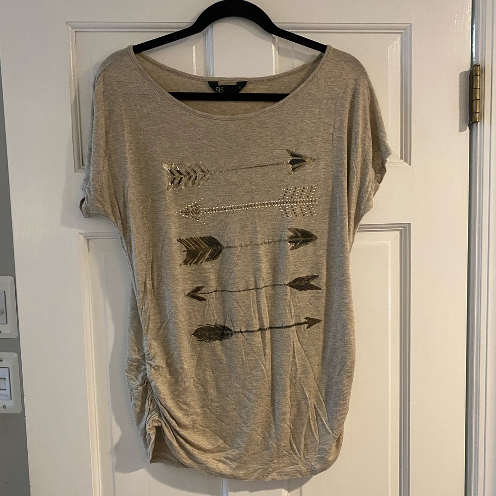 Arrow Graphic Print T-Shirt Golden Arrows